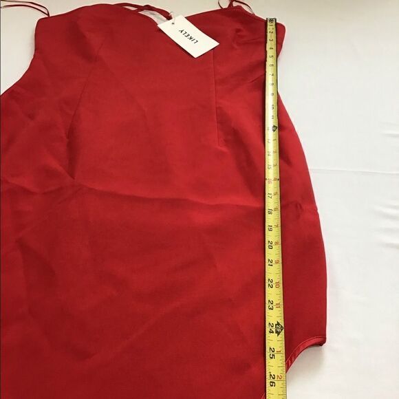 Likely Red Keela Flowy Maxi Sweetheart Neckline Gown Asymmetric Hem New Size 6 - Picture 12 of 13